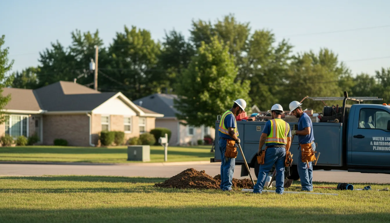 Residential water line and bathroom plumbing service in Decatur, IA